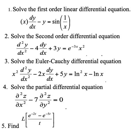 Image result for Solve Linear Differential Equations