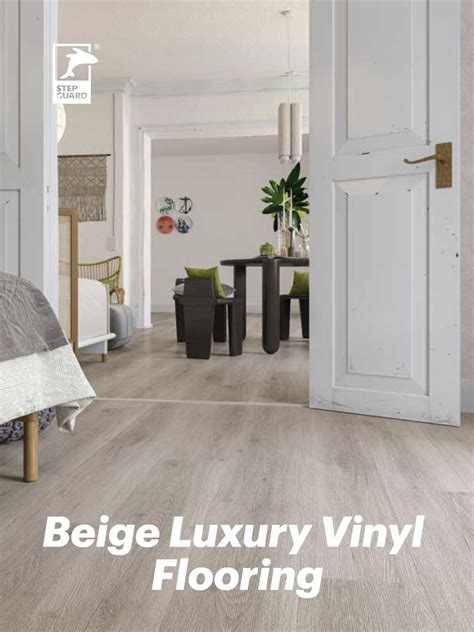 Beige Wood Look Waterproof SPC Vinyl Flooring