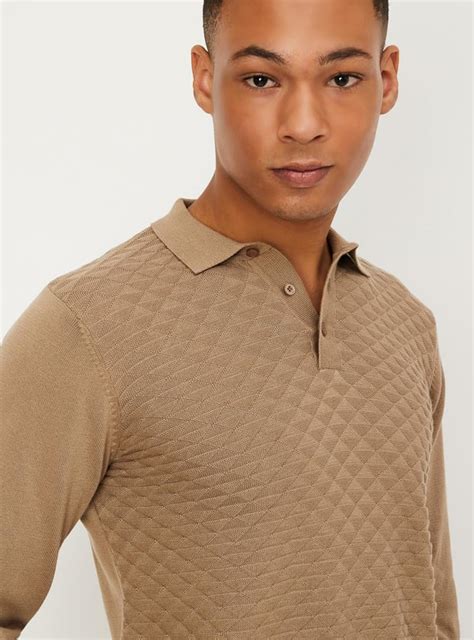 Buy Men Flat Knit Slim Fit Polo T-shirt Online at just Rs. 999.0 ...