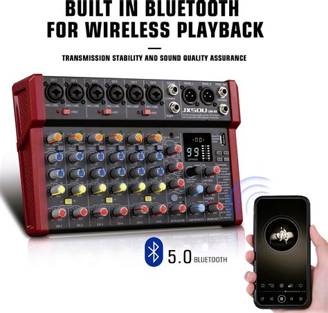 JXSOU 10-Channel Audio Mixer,DJ Mixer, Sound Board Console India | Ubuy