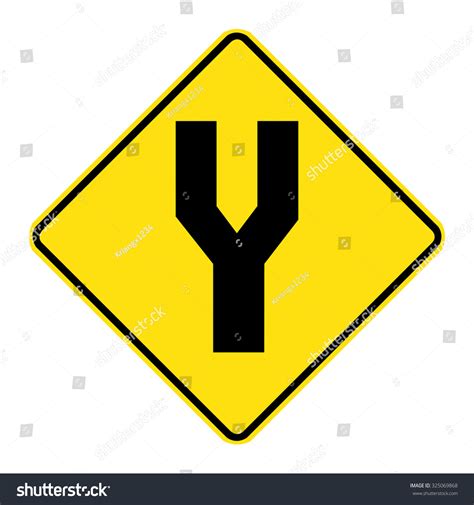 Australian Divided Road Ahead Sign Stock Vector (Royalty Free) 325069868