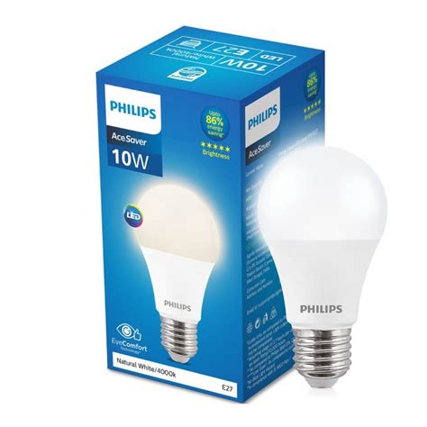 PHILIPS 10-watt LED Bulb | AceSaver High Wattage LED Bulb | Base: E27 ...