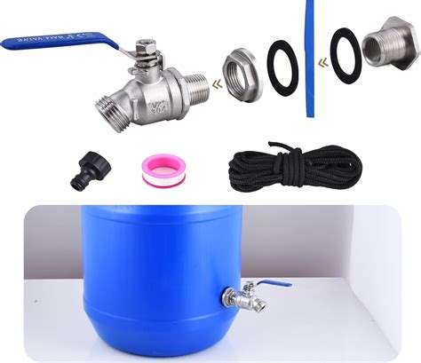 Amazon.com : High Flow Rain Barrel Spigot Kit, Lead-Free,304 Stainless ...
