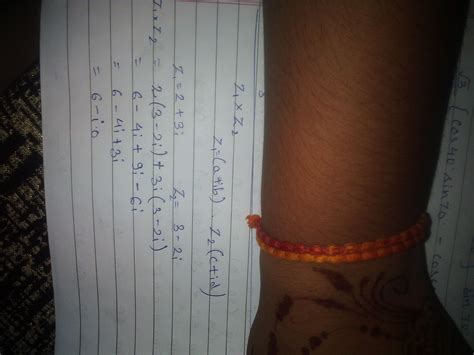 if z1=2 + 3i ,z2=3-2i then z1xz2 - Brainly.in