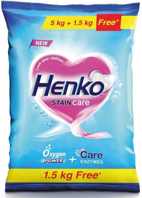 Henko Stain Care Powder - 5 kg with Free 1.5 kg Detergent Powder Price ...
