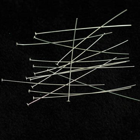 92.5 Sterling Silver Headpin with Flat Head