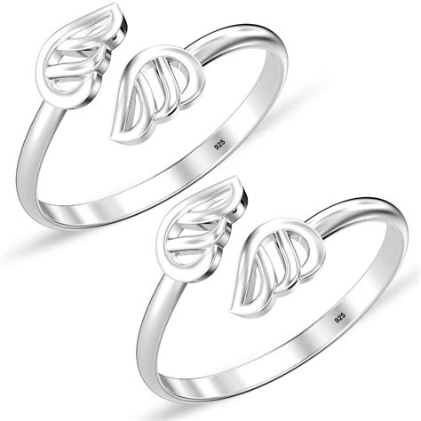 Buy 925 Sterling Silver Adjustable Cutwork Toe Ring for Women