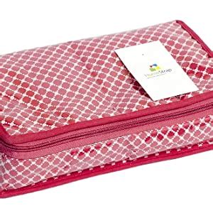 HomeStrap Cotton Multipurpose 8 Pocket Jewellery Storage Bag Pouch ...