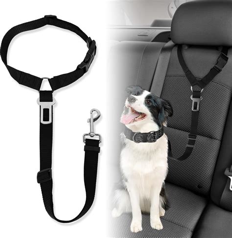 Plliocse Dog Seat Belts For Cars, Seat Belt for Dogs in Car uk, Headrest Dog Car Seat Belt ...
