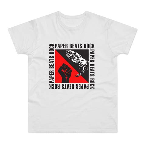 Paper Beats Rock T-Shirt | Revolt Noir
