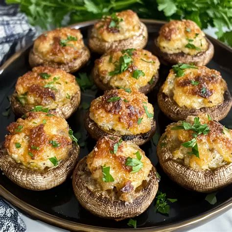 Air Fryer Stuffed Mushrooms - All Cooks Corner