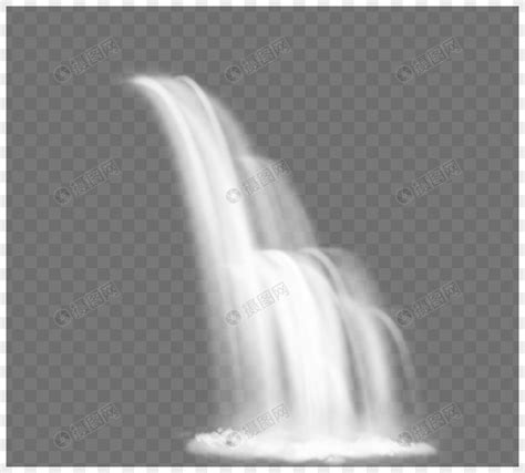 白色瀑布线条流水元素素材下载-正版素材401820945-摄图网