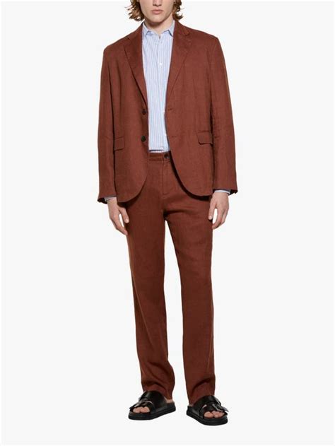 SISLEY Single Breasted Linen Blazer