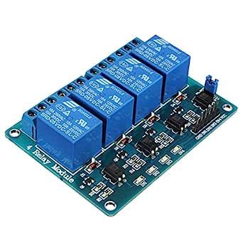 Easy Electronics 4 Channel 5 V Relay Module with Optocoupler… : Amazon ...