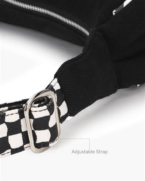 Black Sling Bag with Printed Straps - Checkmate – ecoright