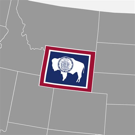 Wyoming state map with flag. Vector illustration. 17395973 Vector Art ...