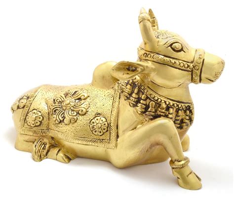 Buy Nandi Cow Statue Brass Showpiece Online at Best Price