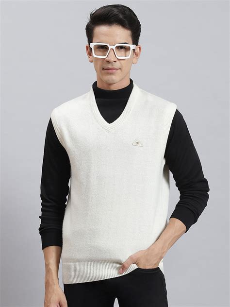 Buy Men White Sweaters Online - White T Neck & V Neck Pullovers - Monte ...