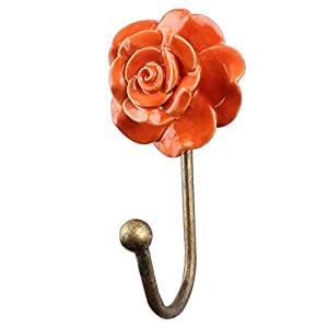 Indian-Shelf Handmade Rose Towel Hooks Flower Hangers Holders Wall ...