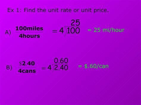 Ratio and Unit Rates | PPT