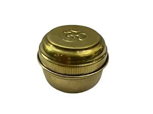 Buy ERSHEEN Metal Brass Handmade Kumkum Sindoor Box Kumkum Puja Box ...