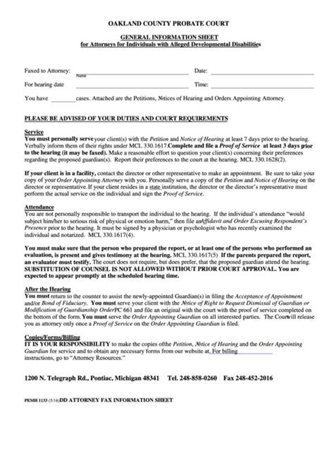 Oakland County Mi Probate Court Forms - CountyForms.com
