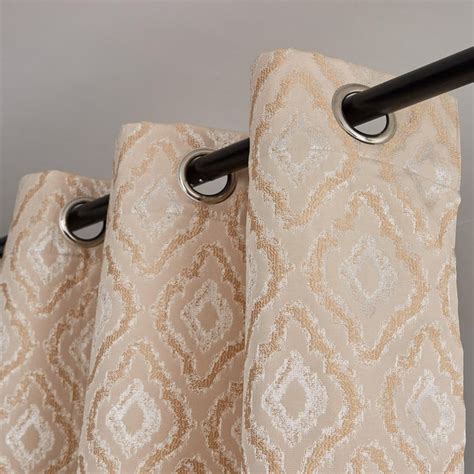 Buy Sketch Eden Set of 2 Jacquard Room Darkening Window Curtains from ...