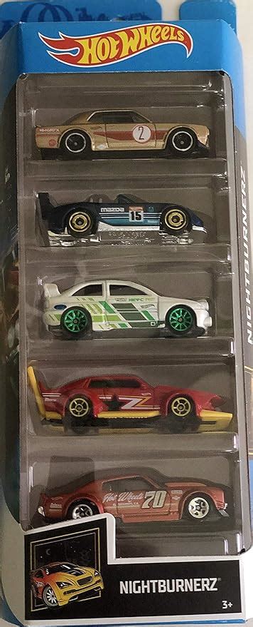 Hot Wheels HTV43 Night Burnerz 2024 - 5 Cars Pack: Speed, Style, and C ...