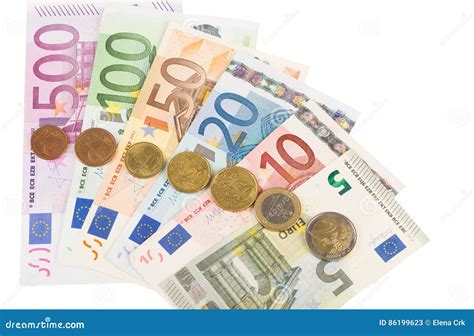 Euro Currency Notes And Coins