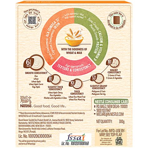 Buy Nestle Cerelac Wheat Baby Cereal - No Refined Sugar, 6-24 Months ...