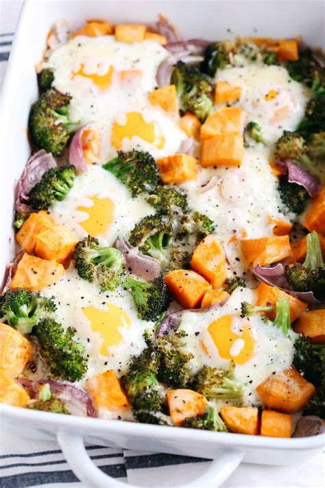 Baked Egg and Roasted Veggie Casserole - Eat Yourself Skinny