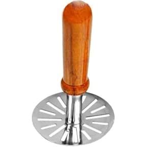 Buy Garden of Arts® Stainless Steel Masher with Wooden Handle | Aloo ...