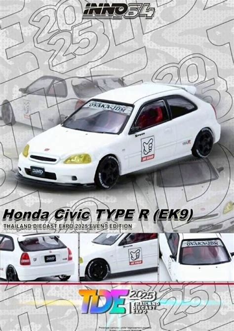Inno64 Honda Civic Type R EK9 Thailand Diecast Expo 2025 Event Edition ...