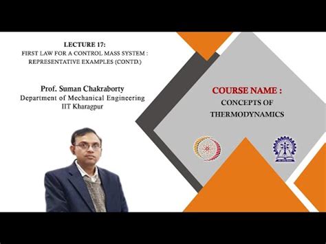 First Law for a Control Mass System: Representative Examples Video ...