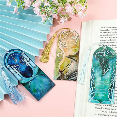 Marcapáginas de acrílico decorativo, protector de anillo de película de ...