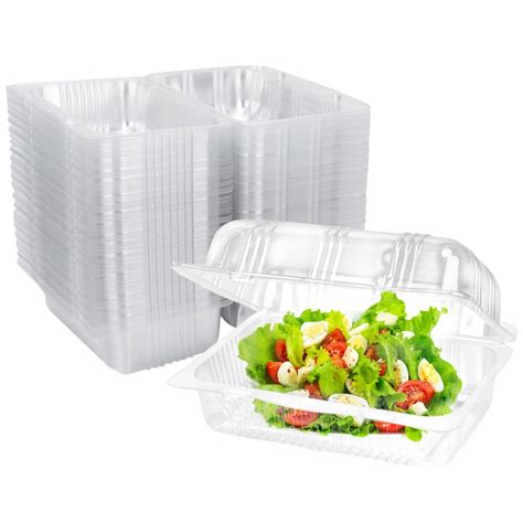 Clear Plastic Hinged Food Container 90 PCS, 6.5 India | Ubuy
