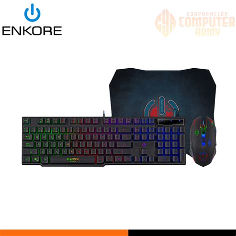 COMBO ENKORE 3 EN 1 TECLADO + MOUSE + PADMOUSE – COMPUTER ARMY