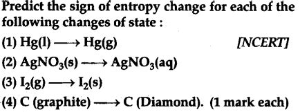 Predict the sign of entropy change - CBSE Class 11 Chemistry - Learn ...
