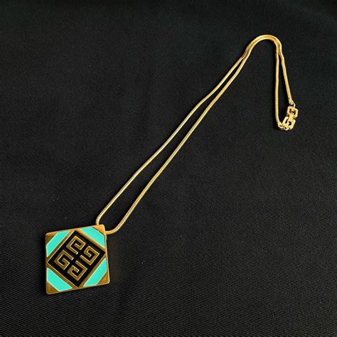 GIVENCHY "Square Logo" Gold color Necklace | CARBOOTS