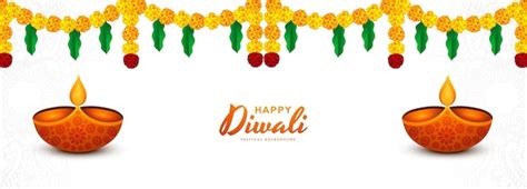 Beautiful decorative diwali festival banner design | Free Vector