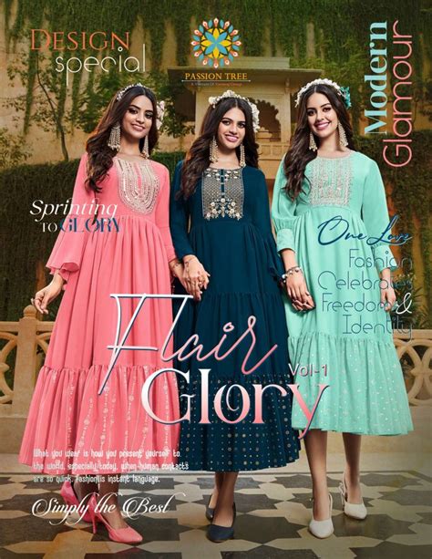 Flair Glory Vol 1 By Passion Tree Designer Georgette Kurti Collection
