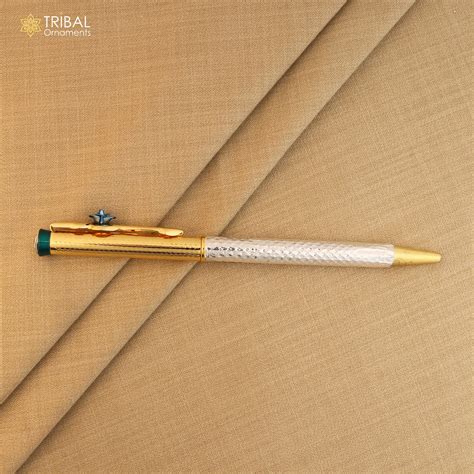 925 Sterling silver work writing ball pen, best silver gifting article