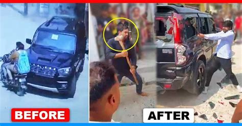 Speeding Mahindra Scorpio Classic Gets Into Crash In Narrow Village ...