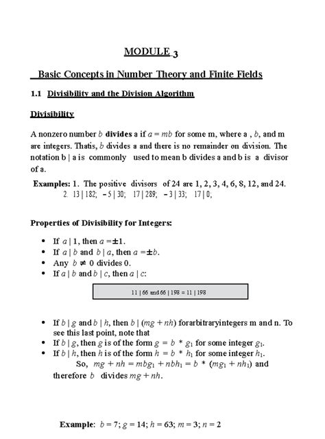 Crypto Mod3 cnp 2023 - MODULE- Basic Concepts in Number Theory and ...