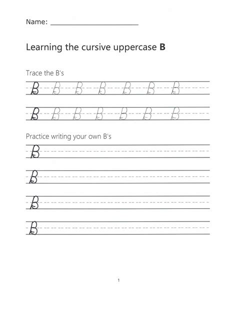 Cursive B – How to Write a Capital B in Cursive