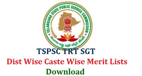 TS TRT 2017 SGT Selection List Download as on 11.10.2019 - Jobs Results ...