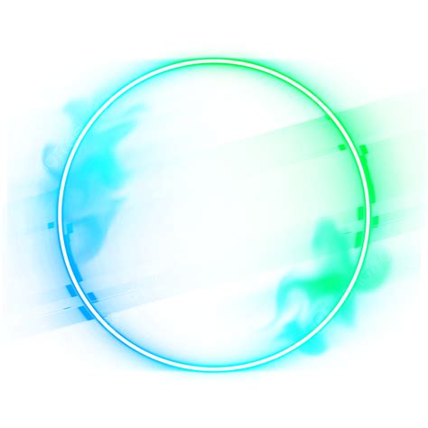Blue Green Light Effect Circle Frame, Light, Effect, Frame PNG ...