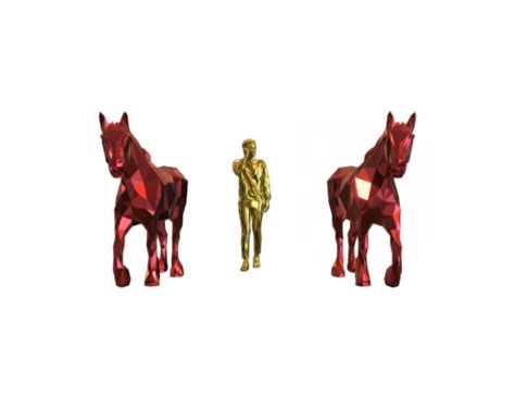 p3d.in - Clydesdale horses with man