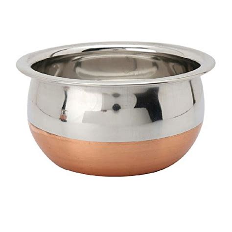 Buy Shree nageshwar stainless steel handi with copper bottom number 3 ...