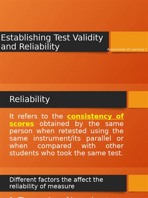 Test Reliability and Validity 的图像结果